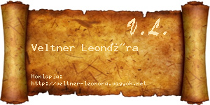 Veltner Leonóra névjegykártya